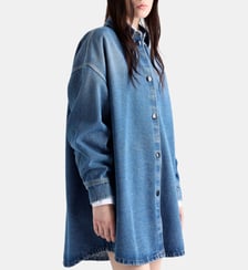 Chemise oversize en denim Prada