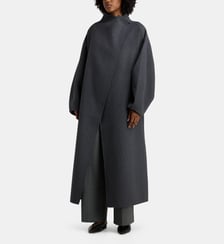 Manteau long Leroy col montant laine The Frankie Shop