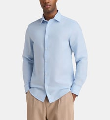 Chemise droite Hali en lin et coton Galeries Lafayette