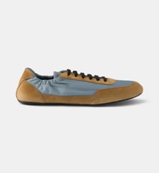 Baskets basses en Re-Nylon et en daim pliables Prada