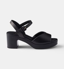 Sandales en cuir nappa matelassé Prada