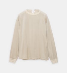 T-shirt à manches longues droit en jersey de soie Carven