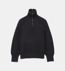 Pull camionneur droit col zippé en laine  Carven