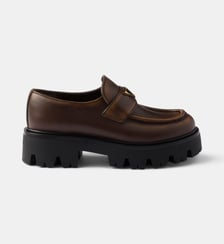 Mocassins en cuir signature Prada
