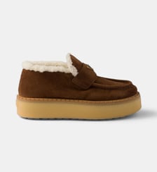 Mocassins en cuir velours Prada