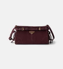 Sac à main Bonnie en daim signature Prada