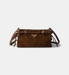 Sac à main Bonnie en daim signature Prada