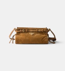 Sac à main Bonnie en daim signature Prada