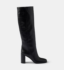 Bottes à talon en cuir Prada