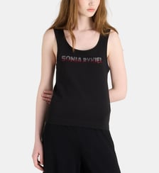Top Salomé strass coton Galeries Lafayette