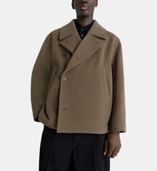 Caban Boxy en laine fermeture boutonnée Lemaire
