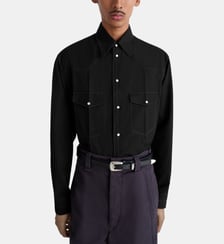 Chemise Western droite poches à rabat Lemaire