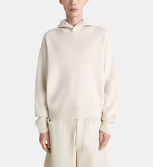 Sweat à capuche droit  fermeture boutonnée Lemaire