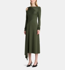 Robe ajustée mi-longue épaule découpée Victoria Beckham
