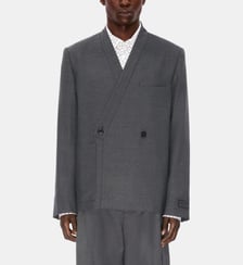 Blazer ample mi-long en laine vierge Kenzo