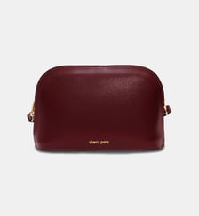 Sac à main forme pochette Deborah en cuir Cherry Paris