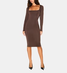 Robe ajustée mi-longue signature Skims