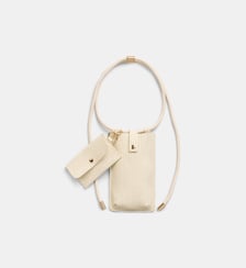 Sac pochette Phone Case enduit crispé et sa mini pochette Galeries Lafayette
