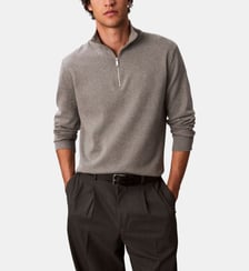 Pull en coton col camionneur Calvin Klein