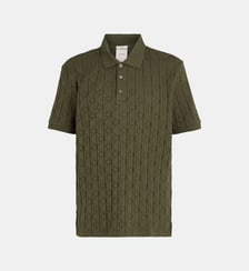 Polo ajusté en coton monogrammé Calvin Klein