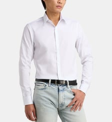 Chemise ajustée en coton rayé Calvin Klein