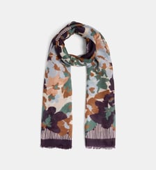 Étole Alda à motifs floral et rayé Galeries Lafayette