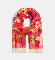 Étole Alda à motifs floral et rayé Galeries Lafayette