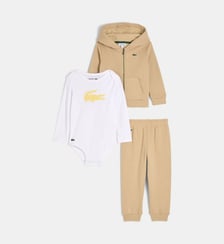 Ensemble 3 pièces coton molletonné Lacoste
