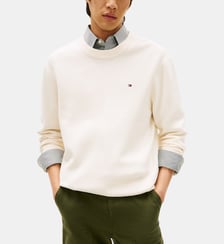 Sweat droit en coton signature Tommy Hilfiger
