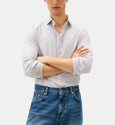 Chemise droite rayée en coton Tommy Hilfiger