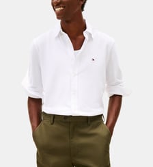 Chemise en piqué de coton signature Tommy Hilfiger