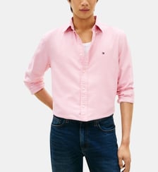 Chemise en coton droite Tommy Hilfiger