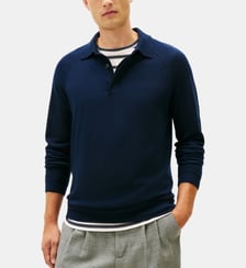 Pull droit en laine col polo Tommy Hilfiger
