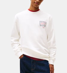 Sweat droit signature Tommy Hilfiger