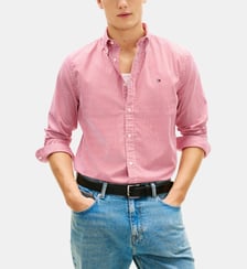 Chemise droite Flex rayée coton Tommy Hilfiger