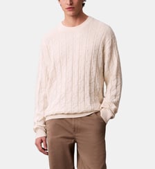 Pull en coton monogramme Calvin Klein