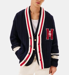 Gilet ample en coton signature Tommy Hilfiger