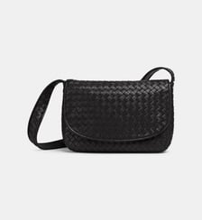 Sac à main Flap Messenger en cuir nappa motif Intrecciato Bottega Veneta