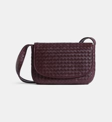 Sac à main Flap Messenger en cuir nappa motif Intrecciato Bottega Veneta