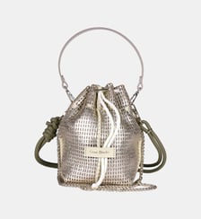Sac seau Bibi en cuir Craie