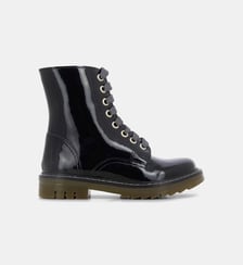 Bottines Sid Ranger biker en cuir vernis Pom D'Api
