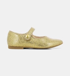 Ballerines Daisy Baby en cuir pailleté Pom D'Api