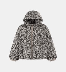 Doudoune mi-longue matelassée imprimé léopard Abercrombie Kids