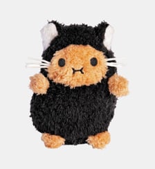 Mini peluche assise en forme de chat noir Noodoll