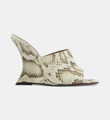 Mules compensées Nina python 105 Paris Texas