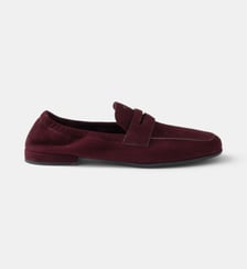 Mocassins Shuffle en veau velours effet vieilli Prada