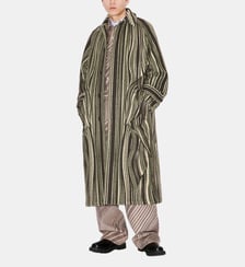 Manteau Leaf Stripe rayé Kenzo