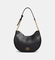 Sac demi-lune Autograph en cuir de vachette Karl Lagerfeld