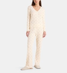 Ensemble pyjama long Belli coton pointelle imprimé floral Galeries Lafayette