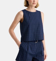 Top Corfou Azul coton  Galeries Lafayette